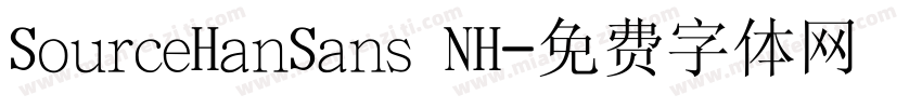 SourceHanSans NH字体转换